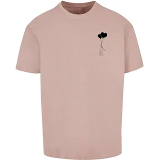 MERCHCODE Love In The Air Heavy Oversize T-Shirt - Rosa - M