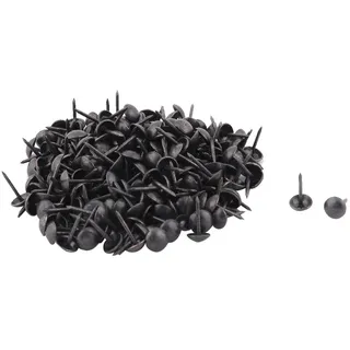 sourcing map 200 Stk Möbel Nagel Tisch Metall Runder Kopf Reißzwecke Nagel Stecknadel 7 x 13mm Schwarz de