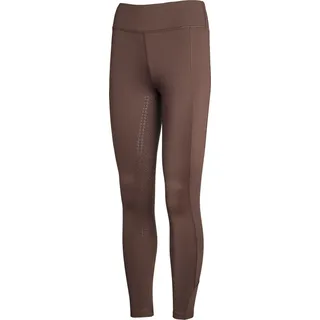 Kingsland KLkattie W F-Tec4 Full-Grip Hose Damen mit gebürsteter Hinterseite Brown Chocolate Tort Winter 2022 Dressage, Größe:S - Braun