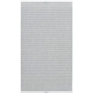 GARDINIA Wohnidee Plissee zur Montage in den Glasfalz, Blickdichtes Faltrollo, Inklusive 4 Montage-Träger und 2 Bediengriffen, Grau, 60 x 130 cm (BxH)