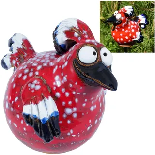 Midene Gartenstecker Keramik Handgefertigt - Gartendeko für Draußen Wetterfest - Garten Deko Keramik - Vogel Gartenfiguren & Gartenstatuen - Vogel