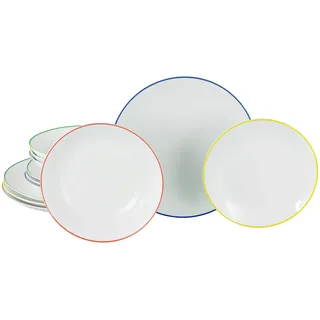 CreaTable Tafelservice Luna Color 12-tlg. Multicolor