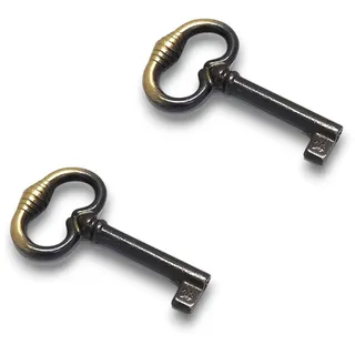 BricoShopping Möbelschlüssel In Arte Povera Und Schränke Antike Klassisch Moderne Universalschlüssel Im Stil Für Schrankschloss Aus Messing Antike Karte Schlüssel Schublade (BS0310, Smoked Bronze)