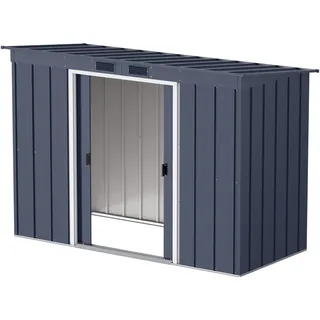 VCM Metall Gerätehaus 2,63 x 1,13 m Schwarz