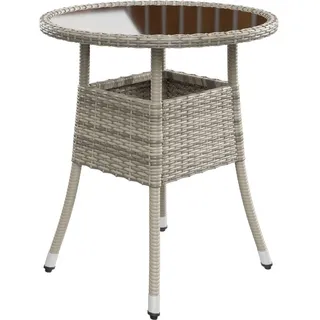 Juskys Gartentisch Ø 60 x 73 cm Grau