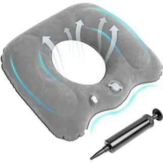 Wukemaoyi Aufblasbares Sitzkissen Orthopädisches Sitzkissen, Aufblasbares Kissen Donut Kissen, tragbares Ergonomisches Hämorrhoidenkissen für Steißbeinkissen Bürostühle Rollstühle Reisekissen