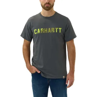 CARHARTT Force FLEX BLOCK Logo T-SHIRTS S/S 105203 - carbon heather - M