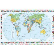 Bild Schreibtischunterlage Kunststoff Weltkarte