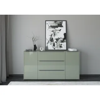 Set One by Musterring Sideboard Reno 182 x 94 x 42 cm Olivgrün matt lack / Olivgrün glanz