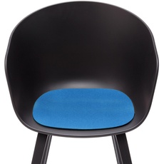 Hey-Sign Sitzauflage für Stühle in der Farbe Petrol-Blau, Filz aus 100% Reiner Schnurwolle, Antirutschbeschichtung, 39x37 cm - Filzwolle 5 mm, 501123934
