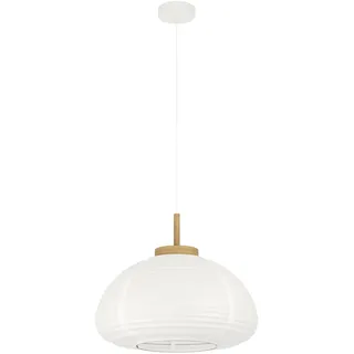 EGLO Summerhill 1-flg. Ø 55 cm rund Holz/Metall/Papier