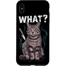 Hülle für iPhone XS Max Katze Messer Design Witzige Tier Katzen