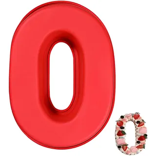 YXHZVON Kuchenform Zahlen Silikon Backform Zahl 0, Groß 3D Number Cake Zahlenbackform, Antihaftige DIY Motivbackformen für Kindergeburtstag, Hochzeit Jubiläum, Geburtstagstorte