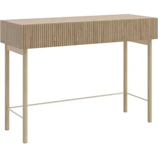 Selsey Schminktisch Makeup Tisch Frisiertisch Kosmetiktisch 110 cm Mit 2 Schubladen Eiche Geölt Nolie