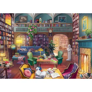 Ravensburger Puzzle 17459 - Magische Bücherwelt - 500 Teile Large Pieces, Puzzlespaß mit größeren Puzzleteilen für die ganze Familie