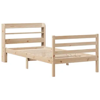 vidaXL Bettgestell mit Kopfteil ohne Matratze 100x200 cm - Braun