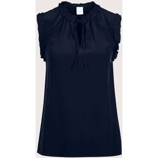 MADELEINE Kurzarmshirt "Blusentop Ärmelloses Top aus reiner Seide", marine