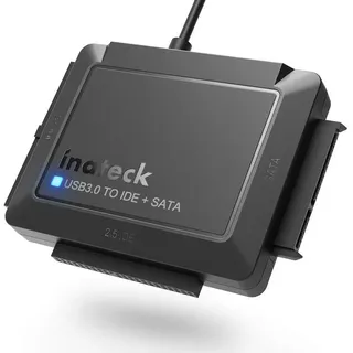 Inateck IDE SATA to USB 3.0 Adapter für 2.5/3.5 Zoll HDD/SSD Festplatten, mit 12V/2A Stromversorgung, SA03001