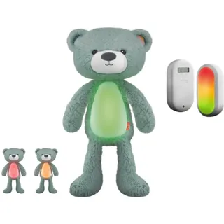 Zazu Brody Schlaftrainer - Kuscheltier mit Nachtlicht, Geräuschmaschine und Schreisensor - Lehrt den Schlafrhythmus - Einstellbare Helligkeit - Beruhigende Musik - Waschbar (Blau)