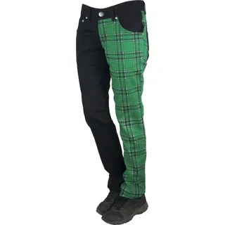 Rock Rag - Tartan, Frauenhose Schwarz/Grün im Slim-Fit-Style - Grün