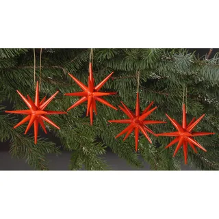 Albin Preissler Christbaumschmuck »Weihnachtsdeko, Christbaumschmuck«, (Set, 4 tlg.), rot