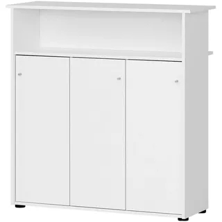 Mid.you Bartisch , Weiß , Holzwerkstoff , rechteckig , 107x111x44 cm , Stauraum, in verschiedenen Holzdekoren erhältlich , Esszimmer, Esstische, Stehtische