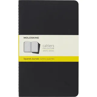 Moleskine Notizheft Cahier A5 kariert schwarz