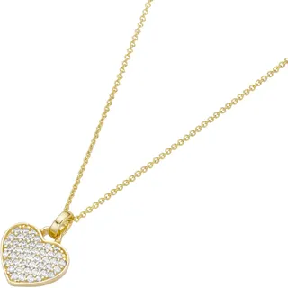 Smart Jewel »Kette Herz mit Zirkonia, Silber 925«, goldfarben