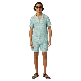 AOP Short-Sleeved Regular Fit Viscose Shirt