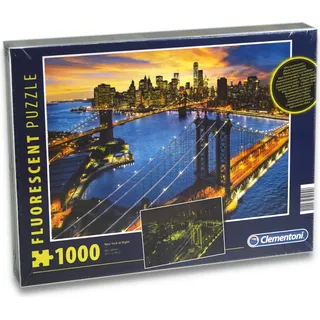Clementoni 97240 - Puzzle - New York bei Nacht (fluoreszierend, 1000 Teile)