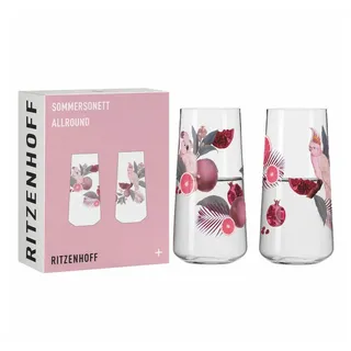 Ritzenhoff & Breker RITZENHOFF Universalglas SOMMERSONETT D-Tox Set F24 mit 2 Stück Inhalt je 614 ml