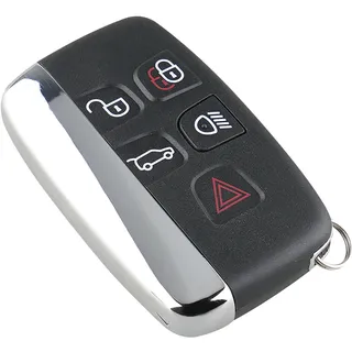 5 Taste schwarz Smart Car Remote Key Fob Case Cover Shell Fit für Jaguar für Land Rover - Schwarz