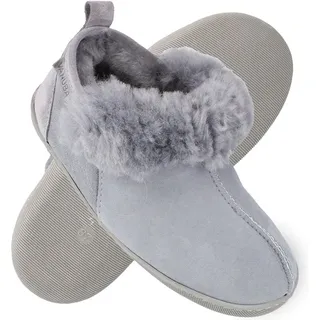 Vanuba Karayaka Damen Schuhe - Badelatschen Damen Hausschuhe - Leder Wolle Pantoffeln Damen - Bequeme Schuhe Damen Lammfell-Hau... - 41