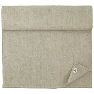 Linen & Cotton Vintage Rustikal Shabby Chic Tischläufer Stoff Rustico - 100% Leinen, Beige Natur (44 x 180 cm) Tischband Läufer Tisch Decken für Haus Landhaus Hütte Home Küche Wohnzimmer Dekoration