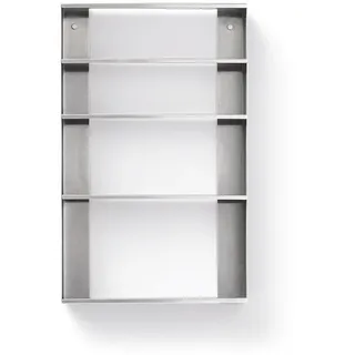 Wandregal Taper Case Form and Refine silber, Designer Herman Studio, 65.5x40x9 cm