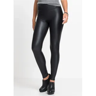 Lederimitathose BONPRIX, Damen, Gr. 48/50 (XL), K-Gr, schwarz, Obermaterial: 95% Polyester, 5% Elasthan, skinny fit, Hosen Lederimitathose, aus beschichtetem Lederimitat, mit Elasthan-Anteil, Skinny Fit