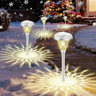 BEAU JARDIN 8 Stück Solarlampen für Außen Garten Gartenbeleuchtung Solar Außen Garten Solarleuchten für Außen Winterfest mit 3 Modi Farben Wechselnd Wasserdichte Edelstahl Gartenleuchte für Rasen