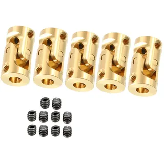 sourcing map 5pcs 3mm zu 3mm Drehbarer Gelenkwellenkoppler L13XD7 Edelstahl Universalgelenk DE