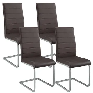 Juskys Freischwinger Stuhl Vegas 4er Set
