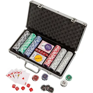 Philos Pokerchips, Aluminiumkoffer - 300 Casino-Pokerchips