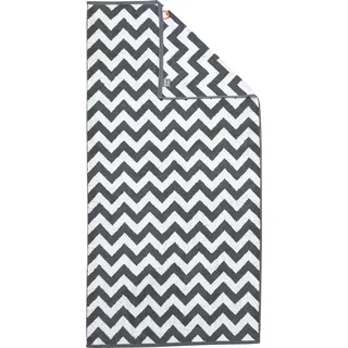 done.® Duschtuch »Daily Shapes ZickZack« Jacquardgewebe, modernes Muster, grau