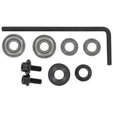 Tivoly XT60642067864 Reparatur-Set für Fräser von Oberfräsen, 2 Kugellager, Ø 9,5 mm, 2 Kugellager Ø 12,7 mm, Schrauben und Unterlegscheiben + Inbusschlüssel