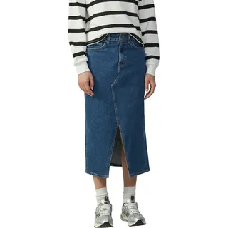 QS Jeansrock mit Schlitz, blau
