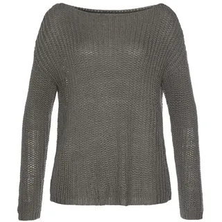 LASCANA Rundhalspullover Grün 36/38