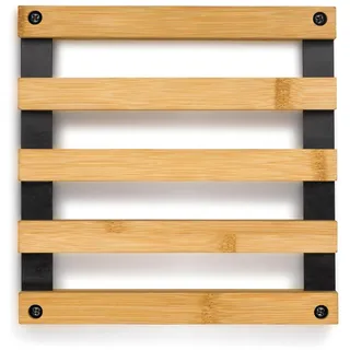 kela Bambus Topfuntersetzer 20 x 20 x 3 cm KIRIL, Holzuntersetzer quadratisch, hitzebeständig