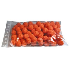 Bierleitungsreinigungsgerät Reinigungsschwämmchen - 100 Stück für 7mm Leitungen, 10x6x1 cm, Kunststoff, Orange Reinigungsschwamm Set - Zapfanlage Reinigungsset - Bierleitungsreiniger Reinigunskugel