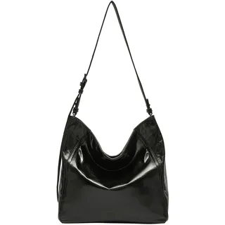 Liebeskind Berlin Chudy Paper Touch Crinkle Hobo Bag Leather Black