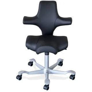 Bürodrehstuhl HÅG Capisco HÅG schwarz, Designer Peter Opsvik, 58x86.5-114x46-51 cm