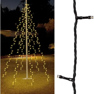 EDM LED Lichterkette 120 LEDs Weihnachtsbaumbeleuchtung 2m Baum Beleuchtung Kegel