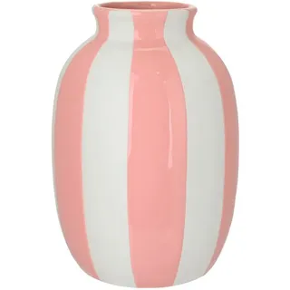 Ambia Home Vase , Pink , Keramik , rund , 20.5 cm , nur zu Dekorationszwecken, zum Stellen, auch für frische Blumen geeignet , Dekoration, Vasen, Keramikvasen